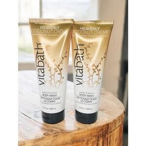 Vitabath Heavenly Coconut Creme Body Wash 10 Ounces - 2 Pack